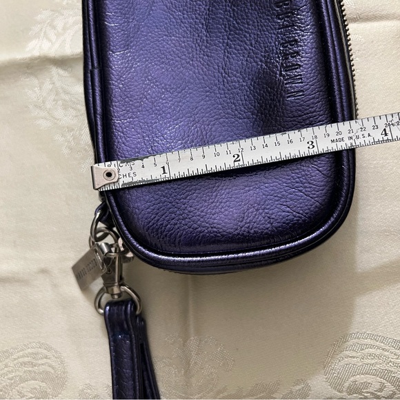 BOBBI BROWN mini wristlet dark blue pouch and white beaded coin porch. - Picture 12 of 16